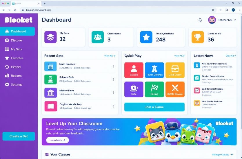 Blooket Dashboard