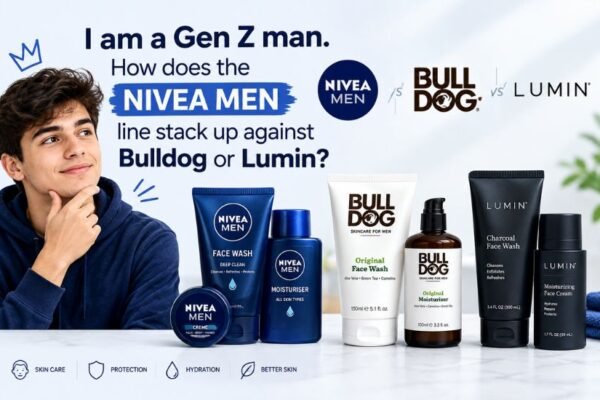 I am a Gen Z man. How does the NIVEA MEN line stack up against Bulldog or Lumin?